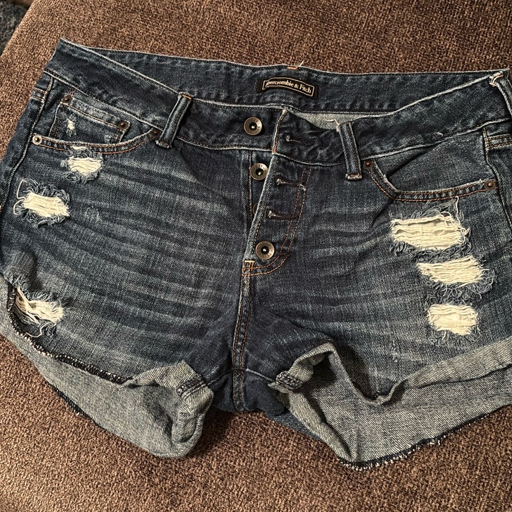 Abercrombie and Fitch blue jean shorts